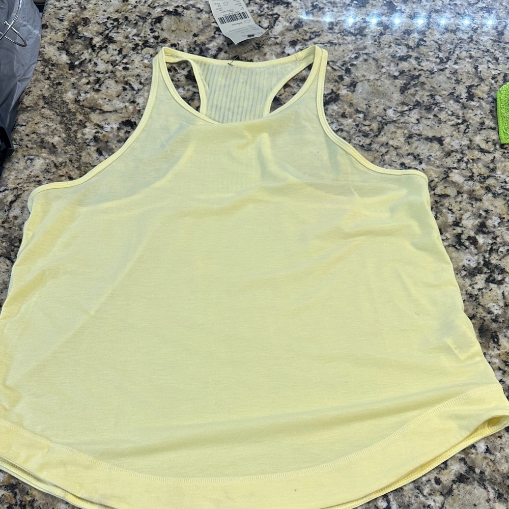 Sweaty Betty Soft Yellow Racerback Tank
